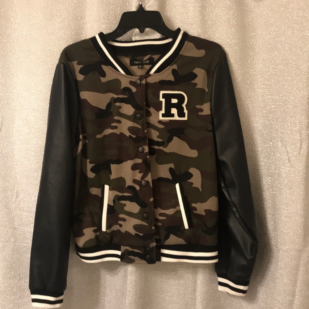 Camo Letterman Jacket